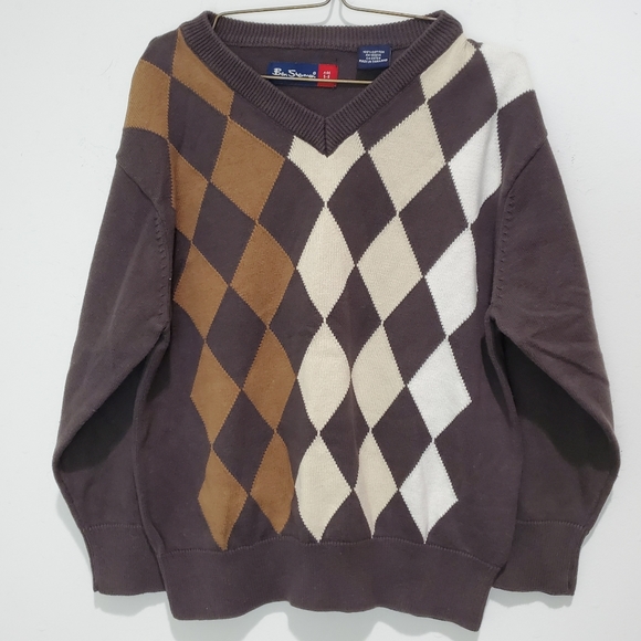 Ben Sherman Argyle V-neck Sweater Size 5-6 Kids - Picture 7 of 7
